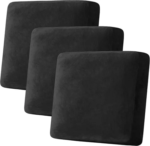 Miniatura 82 de H.VERSAILTEX - Funda de terciopelo elástica y afelpada para protección de cojines de sofá biplaza, silla o sofá, 2 piezas, tamaño grande, color gris