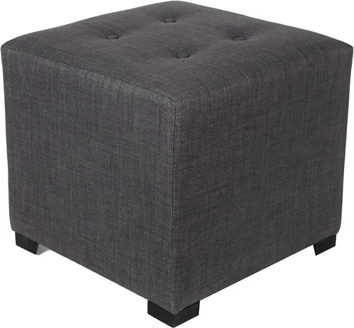 Miniatura 15 de MJL Furniture Designs Merton Collection - Otomana moderna tapizada de tela, con reposapiés de 4 botones, serie Dawson, Brindle