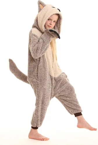 Miniatura 3 de DELEY Pijama unisex de una pieza para adultos, pijamas de animales para Halloween, disfraz de cosplay para niños, mujeres y hombres