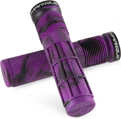 Miniatura 10 de MARQUE Race Mountain Bike Handlebar Grips – Collar de anillo de bloqueo único MTB y BMX para manillar de bicicleta con agarre antideslizante