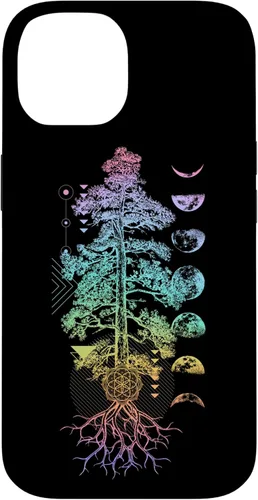 Miniatura 4 de iPhone 11 Pro Max Árbol de la Vida Fases de la Luna Yoga Chakra Estuche de Regalo