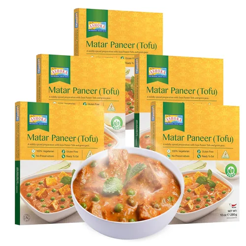 Miniatura 12 de Ashoka Comidas indias tradicionales 1932, curry de verduras mixtas veganas, platos principales listos para comer para microondas, Shahi Navratan