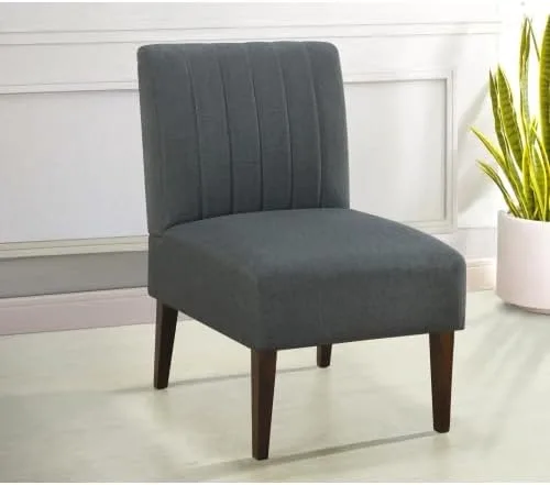 Miniatura 8 de anwickjeff Cómoda silla decorativa tapizada de tela naranja, moderna silla pequeña sin brazos, patas de madera, asiento de felpa, muebles de sala