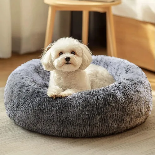 Miniatura 29 de JOLLYVOGUE - Cama para perros y gatos, cama relajante y antiestrés para mascotas y perros pequeños, cojín esponjoso en forma de dona para mascotas