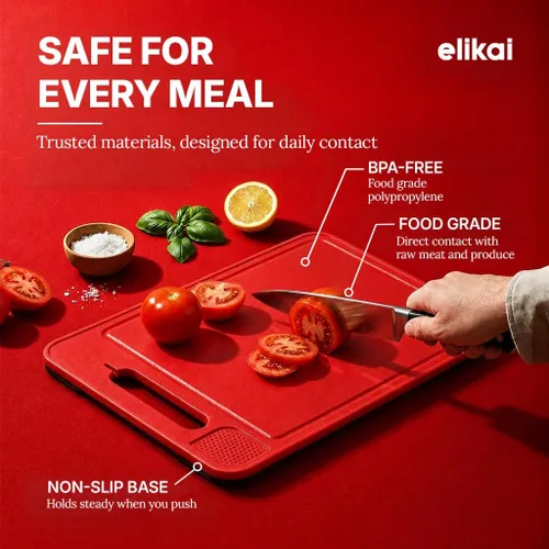 Miniatura 7 de ELIKAI Bandeja de descongelación 4 en 1 para carne congelada con tabla de cortar, placa de rallador de ajo y refinador de cuchillos, placa