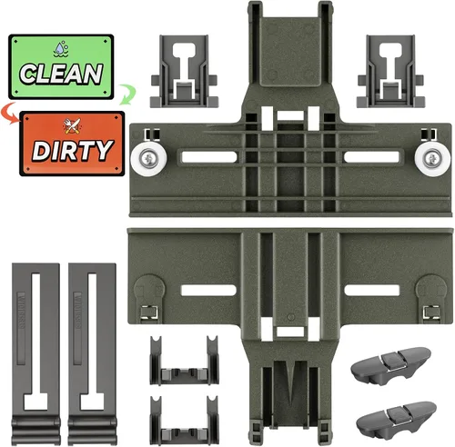 Piezas de ajustador de estante superior para lavavajillas W10350376 para Whirlpool Kenmore W10195840 KUDS30IXSS4 Parte superior del estante