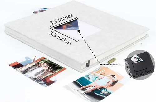 Miniatura 6 de Álbum de fotos autoadhesivo con páginas para fotos de 4x6, 5x7, 8x10, álbumes de recortes magnéticos con páginas adhesivas, libros con un bolígrafo