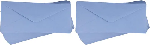Juvale Business Mailing Envelope Pack - 4 1/8 x 9 1/2 In, Dusty Blue, 96 Count - Blank Envelopes for Office Use & Bulk Mailings (Pack of 2)
