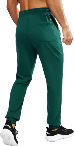 Miniatura 4 de MIER Men's Cotton Joggers Athletic Sweatpants for Gym Workout Active Lounge Jersey Track Pants with Pockets, Elastic Waist