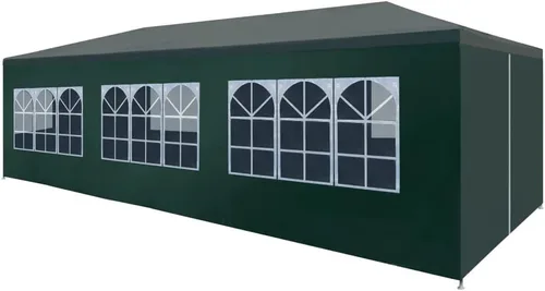 Miniatura 11 de vidaXL Tienda de campaña para fiestas al aire libre, 9 pies 10 pulgadas x 9 pies 10 pulgadas, resistente a los rayos UV y al agua, carpa de jardín