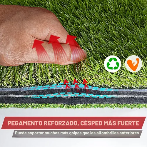 Miniatura 2 de SAPLIZE Alfombrilla de golpe de golf plegable y resistente con respaldo de EVA de 10 mm para swing y astillado en interiores y exteriores