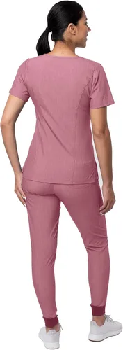 Miniatura 2 de Adar Pro Flawless Plus - Conjunto de uniforme médico para mujer, parte superior con cuello en V y pantalones deportivos