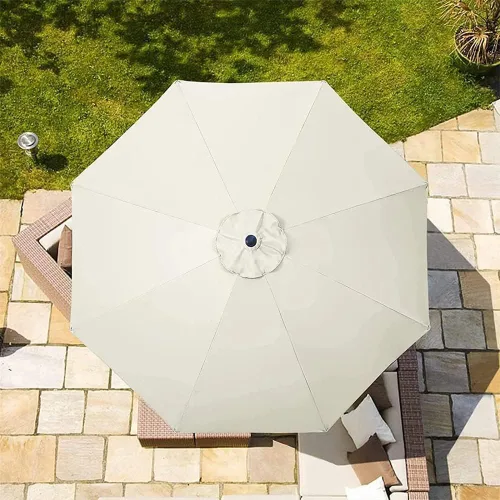 Miniatura 5 de KADEUX Toldo protector UV, toldo de repuesto de tela para parasol, toldo de repuesto para sombrilla colgante de patio, 6 varillas / 8 varillas, 9