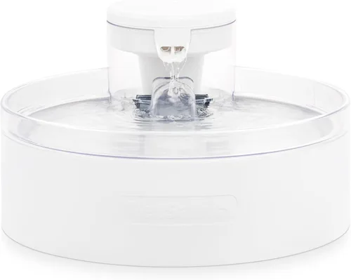 PetSafe Outlast - Fuente para gatos, fomenta la hidratación saludable, diseño sin bomba con tecnología HydroSpin, cuenco de agua automático para