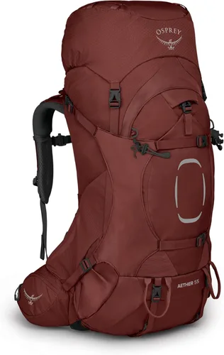 Miniatura 6 de Osprey Aether 55L Mochila de mochilero para hombre, color negro, pequeño/mediano
