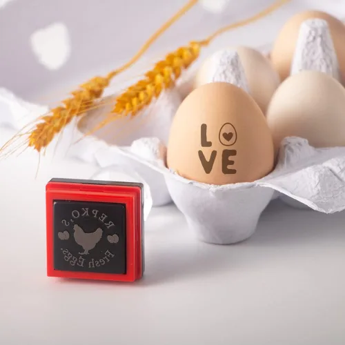 Miniatura 4 de Sellos de huevos personalizados para huevos frescos, personaliza tus huevos frescos de granja con sello de huevo personalizado, fácil de usar