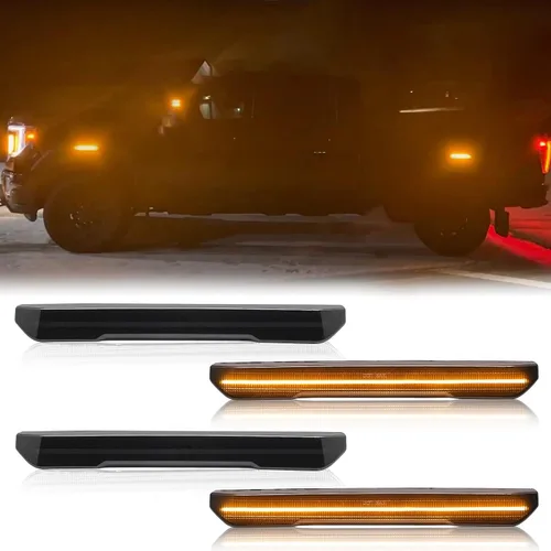 4 piezas de luz LED de marcador lateral de reemplazo para Sierra 2500HD 3500HD 2020-2025, kit de ensamblaje de lámpara de marcador lateral delantero