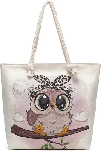 Miniatura 11 de Bolsas de mano con asa de cuerda, bolsa grande con asas de cuerda, lona resistente, reutilizable, bolsa de compras para comestibles, bolsa de playa