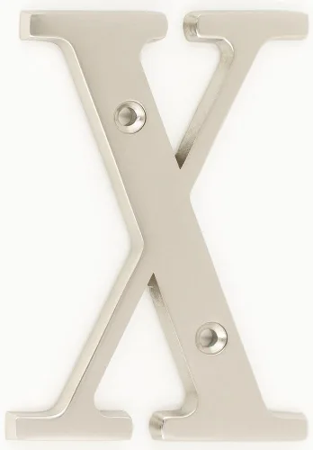 Miniatura 25 de ZW Hardware B100 Letra M de latón macizo de latón brillante de 4 pulgadas