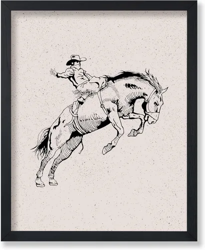Miniatura 28 de Poster Master Póster de Rodeo marrón – Estampado retro de vaquero sobre caballo – Arte de vaquero – Arte occidental – Arte del salvaje oeste
