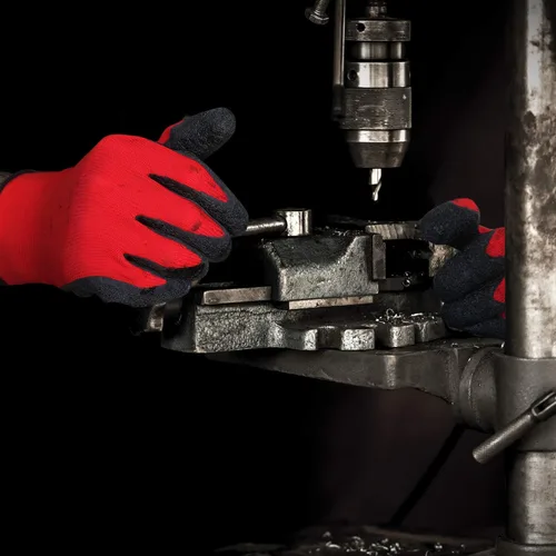 Miniatura 6 de EvridWear - Guantes de trabajo de seguridad de látex arrugado Rojo