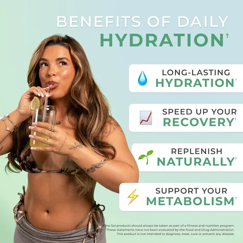 Miniatura 4 de One Sol - Polvo de hidratación con BCAA, electrolitos y agua de coco para la recuperación, crecimiento muscular y energía, fórmula totalmente