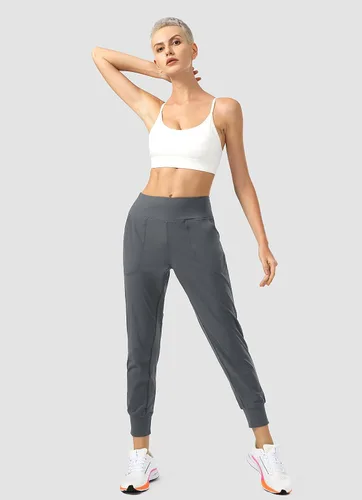 Miniatura 5 de Soothfeel - Pantalones deportivos para mujer con bolsillos de cremallera y cintura alta, pantalones deportivos para entrenamiento y yoga