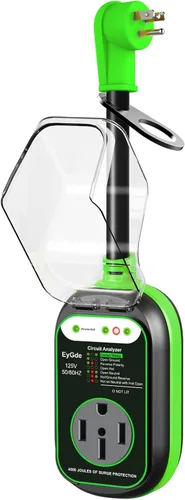 Miniatura 7 de EyGde Adaptador de 15 amperios a 30 Amp 110 RV con protector de sobretensión, adaptador patentado 4500J 5-15P macho a TT-30R RV enchufe RV