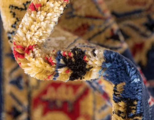 Miniatura 6 de Unique Loom District Collection - Alfombra geométrica de granja, rústica, con bordes, (4 pies x 6 pies, rectangular, azul/beige)