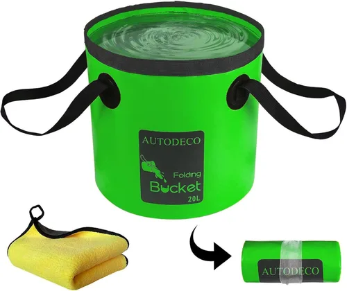 Miniatura 12 de Cubo plegable Contenedor de 5 galones Cubo de agua plegable Lavabo portátil 20L