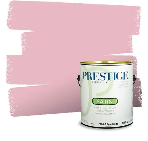 Miniatura 617 de Prestige Paints Pintura exterior e imprimación en uno, 1 galón, plano, coincidencia comparable de Valspar* Amber Rose*