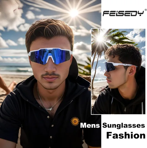 Miniatura 3 de FEISEDY Gafas de sol deportivas polarizadas para jóvenes, gafas de sol de ciclismo para niños, gafas de béisbol deportivas para niños y niñas de 8 a