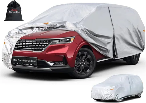 Miniatura 40 de Kayme - Cubierta completa impermeable de 6 capas para automóvil, apta para todo clima, protección para exteriores contra lluvia, rayos ultravioleta