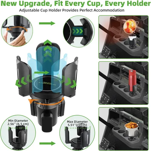 Miniatura 2 de Roykaw Soporte universal para calentador de carrito de golf, apto para tanque de 1 libra y botella de agua, soporte ajustable expandible