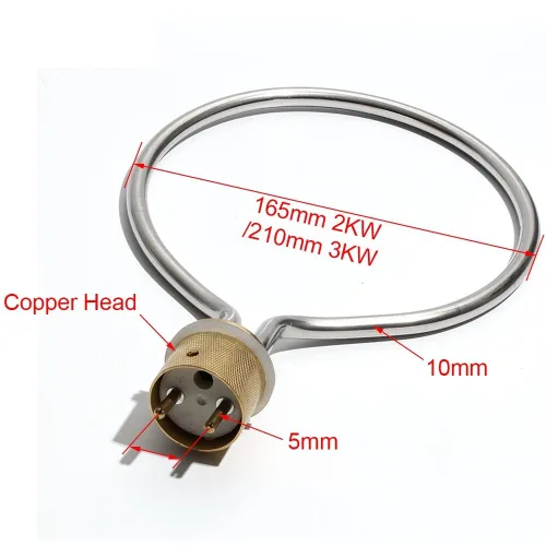 Miniatura 4 de Round Head Ring Type High Pressure Pot Heating Tube Pressure Cooker Electric Heater Ring 220V 2KW/3KW