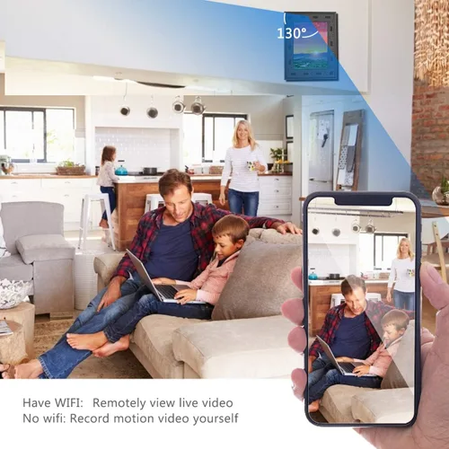 Miniatura 5 de Cámara de marco de fotos, cámara de seguridad WiFi 1080P, 365 días en espera PIR detección de movimiento HD visión nocturna en tiempo real
