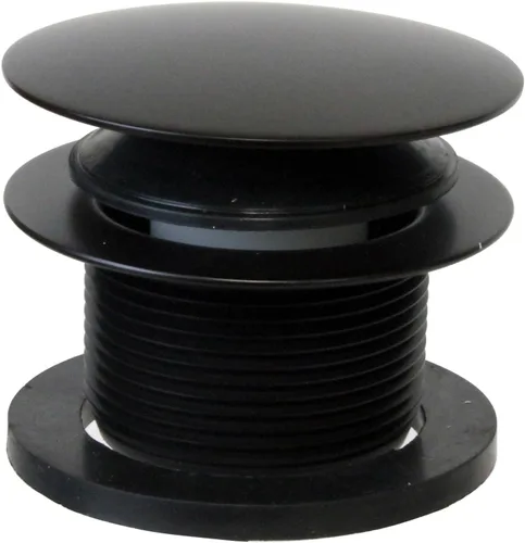 Miniatura 16 de Westbrass D398R-62 Tapón de drenaje de bañera con punta de hongo de rosca gruesa NPSM de 1-1/2 pulgadas, negro mate Mate negro
