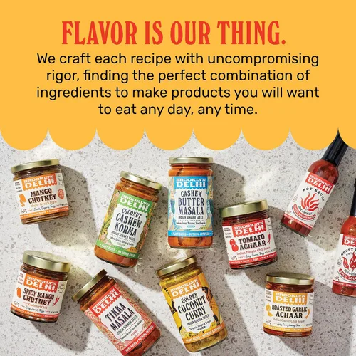 Miniatura 8 de Brooklyn Delhi Ajo asado Achaar – 9 onzas – Picante, limón, sabroso y dulce sabor – Hecho con una mezcla de especias indias, chile rojo en polvo