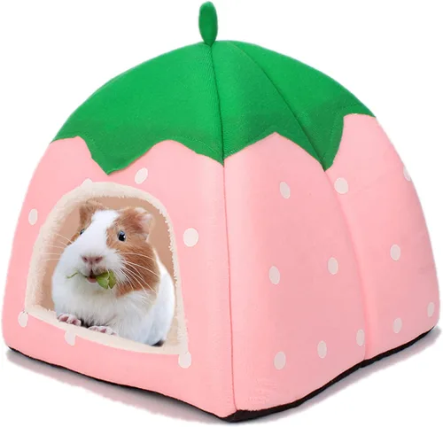 Miniatura 12 de Cama escondida de conejillo de indias, casa de conejo enano, accesorios para cuevas, acogedor escondite para conejito, erizo, hurón, chinchilla