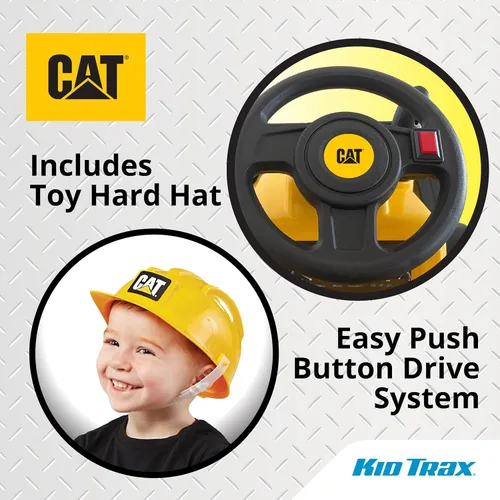 Miniatura 3 de Kid Trax - Juguete de montar CAT Frontloader para niños, de 18 a 36 meses, peso máximo de 44 libras, sistema de conducción con botón de fácil