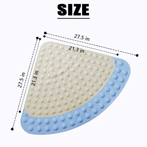 Miniatura 2 de Tapete de baño antideslizante para bañera y ducha para adultos y niños, tapete de baño, tapete de seguridad con ventosa de PVC