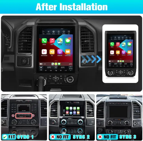 Miniatura 2 de AWESAFE Estéreo de coche para Ford F150 2015-2020 actualización, 12 pulgadas, estilo T, pantalla táctil, radio 8 núcleos, Carplay F150