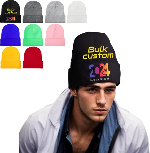Sombrero de gorritos personalizados a granel Precio al por mayor Diseña tu propio logotipo para hombres o mujeres Textologotipo personalizado Beanie