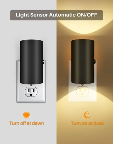 Miniatura 2 de Luces nocturnas enchufables a la pared, luz nocturna LED enchufable, sensor de luz del atardecer al amanecer, luz de pared de brillo ajustable