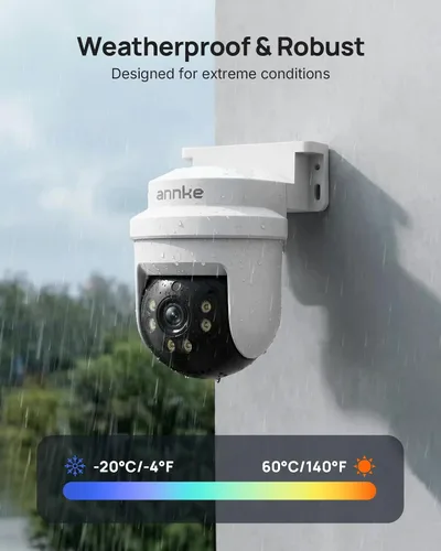 Miniatura 8 de ANNKE Sistema de cámara de seguridad con cable PT de 5MP para exteriores con visión nocturna, audio unidireccional, DVR Lite de 8 canales 3K y 8