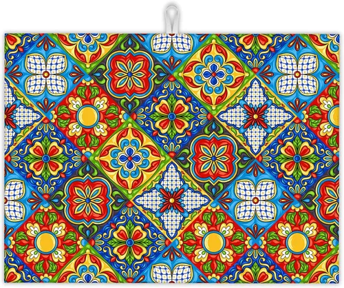 Miniatura 15 de Tapete de secado de platos de dalia blanca y negra para decoración de encimera de cocina, almohadilla geométrica para secado de platos, microfibra