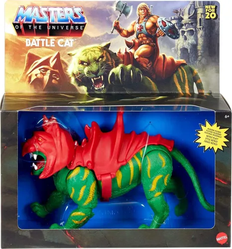 Miniatura 6 de Masters of the Universe Origins Battle Cat - Figura de acción de 6.75 pulgadas, criatura eterniana leal de He-Man para contar historias MOTU
