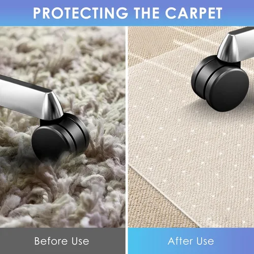 Miniatura 4 de Vicwe Tapete grande para silla de oficina para suelos alfombrados, 60 x 48 pulgadas, alfombrillas rectangulares para sillas de escritorio