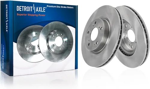 Miniatura 47 de Detroit Axle - Rotores de disco delantero + pinza de freno lateral del pasajero de repuesto para Mitsubishi Raider Dodge Dakota 2005-2008 - Juego
