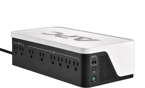 APC Batería de respaldo UPS, UPS de 1050VA con 6 tomas de batería de respaldo, carga USB Tipo C, BE1050G3 Back-UPS